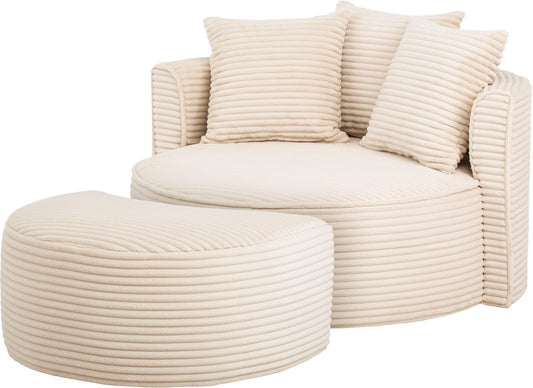 XXL- Sessel „Isalie“ mit Hocker